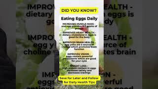 Eating Eggs Daily - Improve Your Health  #weightloss #healthtips #improveyourhealth #loseweightfast