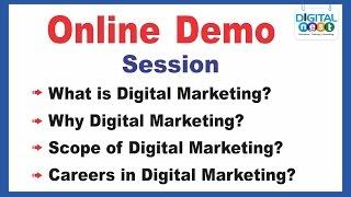 Digital Marketing Course Online training Demo Tutorial | Digital nest