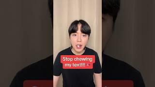 Koreans will chew your texting  #koreanlanguage