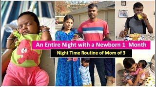 NIGHTTIME Routine with Newborn / Mom of 3 - Night Routine /  Kala's Kitchen