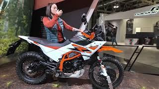 2025 New KTM Adventure 390 motorcycle at EICMA show Italy