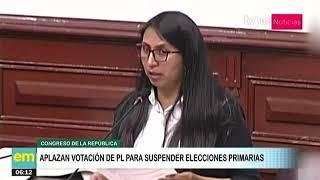 Congreso aplazó votación para suspender elecciones primarias de partidos políticos