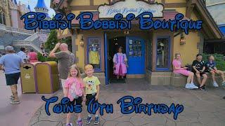 Bibbidi Bobbidi Boutique Twin Edition: Twins 6th Birthday Full Video at magic Kingdom in Orlando FL