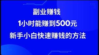 【副业赚钱】新手小白快速赚钱的方法。1小时能赚到500元，利用业余时间疯狂套利赚美金｜赚钱项目 副业推荐 网络赚钱 最好的赚钱方法 最快赚钱 在线赚钱8月4日11