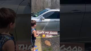 #kids #helps Out His Father In The Car Wash#lol 🫠🫡