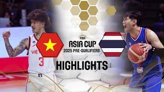 Vietnam v Thailand | Basketball Highlights | FIBA Asia Cup 2025 Pre-Qualifiers