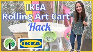 *NEW* IKEA Rolling Cart Hack | DIY IKEA and Dollar Tree Art Cart | Organize Art Supplies on a Budget