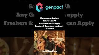 #genpact #genpactjob #latestjobs #jobsintelugu #jobsforfreshers