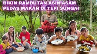 MASAK ANAK LABU KUNING MAKAN BERSAMA ANAK-ANAK,PANEN RAMBUTAN ASAM