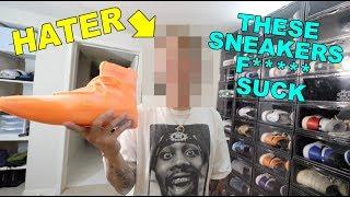 HATER ROAST MY $100,000 SNEAKER COLLECTION IN PERSON!!