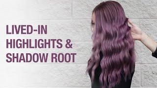 Lived-In Lavender Hair with Shadow Root | Low Maintenance Violet Hair Color Technique | Kenra Color