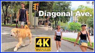 【4K】WALK BARCELONA Spain 4K video TRAVEL vlog Av. Diagonal