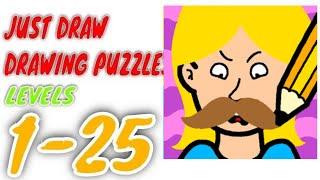 Just Draw - Drawing Puzzles Game All Level 1-25 Gameplay Walkthrough Solution (iOS)