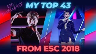 ESC Throwback: My Top 43 from ESC 2018 (with comments)