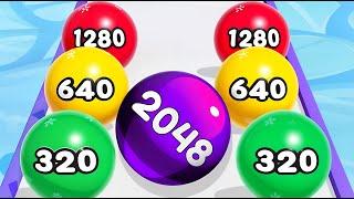 Ball Run 2048 Vs Merge Ball 2048 game in MAX LEVEL ( 2,4,8,16,32,64,128,252,512,1024,2048 )