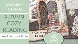 Autumn Cozy Reading Folio Tutorial | Junk Journal Printables from Sweet Vintage Prints