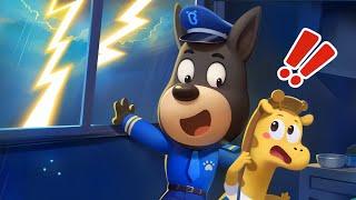 Thunderstorm Go Away | Safety Tips | Sheriff Labrador Kids Cartoon | BabyBus TV