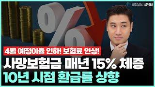 ⭐4월 예정이율 인하보험료 인상사망보험금 매년 15% 체증⭐#사망보험금 #사망보험금추천 #종신보험