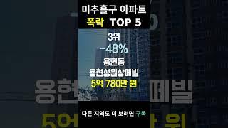 인천 미추홀구 아파트 폭락? 우르르 TOP5 알려드림!