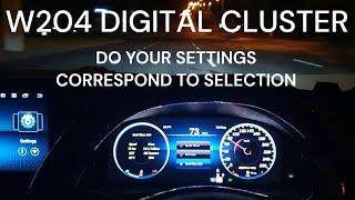 w204 digital cluster settings. do they correspond to your settings? let's find out