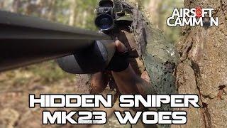 Airsoft MK23 & Sniper Gameplay - ASG Silenced MK23 Pistol and Cyma CM702 (M24)