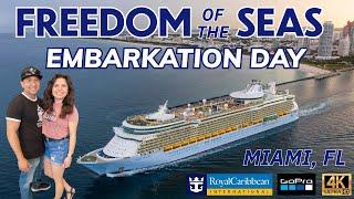 FREEDOM OF THE SEAS | First Royal Caribbean Cruise | Embarkation Day