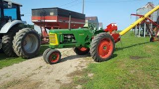 Wheat Harvest continues with the Oliver Super 77 on auger duty