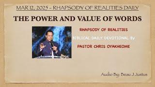 Rhapsody Of Realities - The Power and Value of Words. Daily devotional by Pastor Chris Oyakhelome