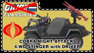 Cobra Night Attack 4-WD Stinger w/ Driver - G.I. Joe Classified - Unboxing & Review