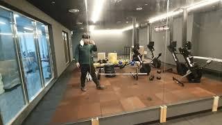 중곡동 지하 헬스장거울 120×180-41장 시공 설치