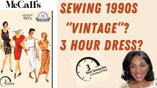 A Sewing Vlog: Sewing A "Vintage" 1990s Dress Using a McCalls Sewing Pattern M8501