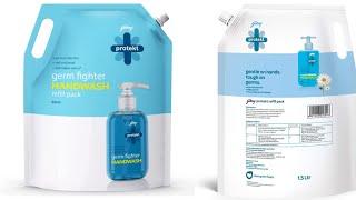 Godrej Protekt Germ Fighter ||Handwash Refill Pack || Aqua | Germ Protection & Soft on Hands - 1.5 L