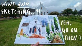  Travel Sketching South Africa's Historical Gem: Stellenbosch