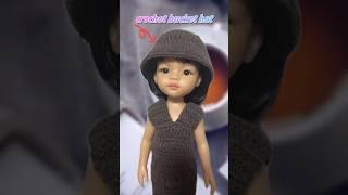 Crochet granny square bucket hat for paola reina doll #crochet #paolareina #shorts