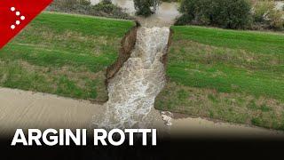 Maltempo Reggio Emilia, diversi corsi d'acqua rompono gli argini allagando vaste aree in provincia