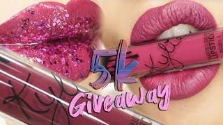 5k GIVEAWAY!!!! | Kylie Lip Kit in SPICE | Kylie Cosmectics