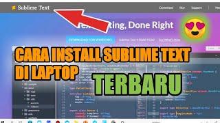 CARA INSTALL SUBLIME TEXT DI LAPTOP WINDOWS | TERBARU