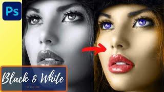 How to Colorize Black and White Image | Photoshop Tutorial #12