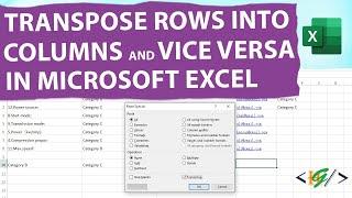 How to Transpose Rows into Columns & Columns into Rows in Microsoft Excel