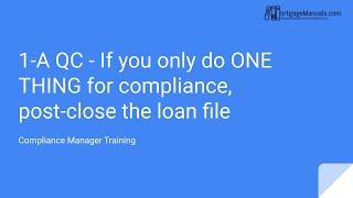 If you only do ONE THING for compliance