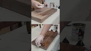 First time using a hard wax oil. I figured these walnut barstools would be appropriate!