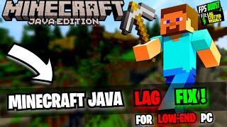 Minecraft java edition Lag Fix | LAG & STUTTER FIX | Low end PC | Minecraft java FPS Boost | 2023 |