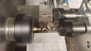 Worm Gear on the lathe with gang tooling