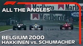 Hakkinen Surprises Schumacher With Double Overtake! | All The Angles | 2000 Belgian Grand Prix