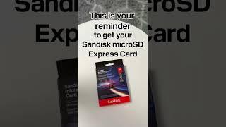 Do you have your #Sandisk microSD Express Card yet?