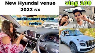 New hyundai venue sx 2023 petrol infotainment system review | mohit singh vlog #vlog100