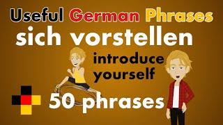 Useful German Phrases - sich vorstellen - introduce yourself in German - Self introduction - A1-A2