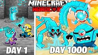 I Survived 1000 Days As DIAMOND CREATURES In HARDCORE Minecraft! (Full Story)