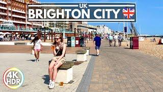 Most Famous Spots of Brighton UK in 2023 - Walking Brighton Beach, Pier and Seaside 4K-HDR