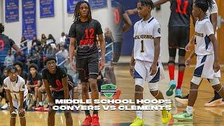 MIDDLE SCHOOL HOOPS GOES DOWN TO THE WIRE! | CONYERS VS CLEMENTS HAD A WILD FINISH 